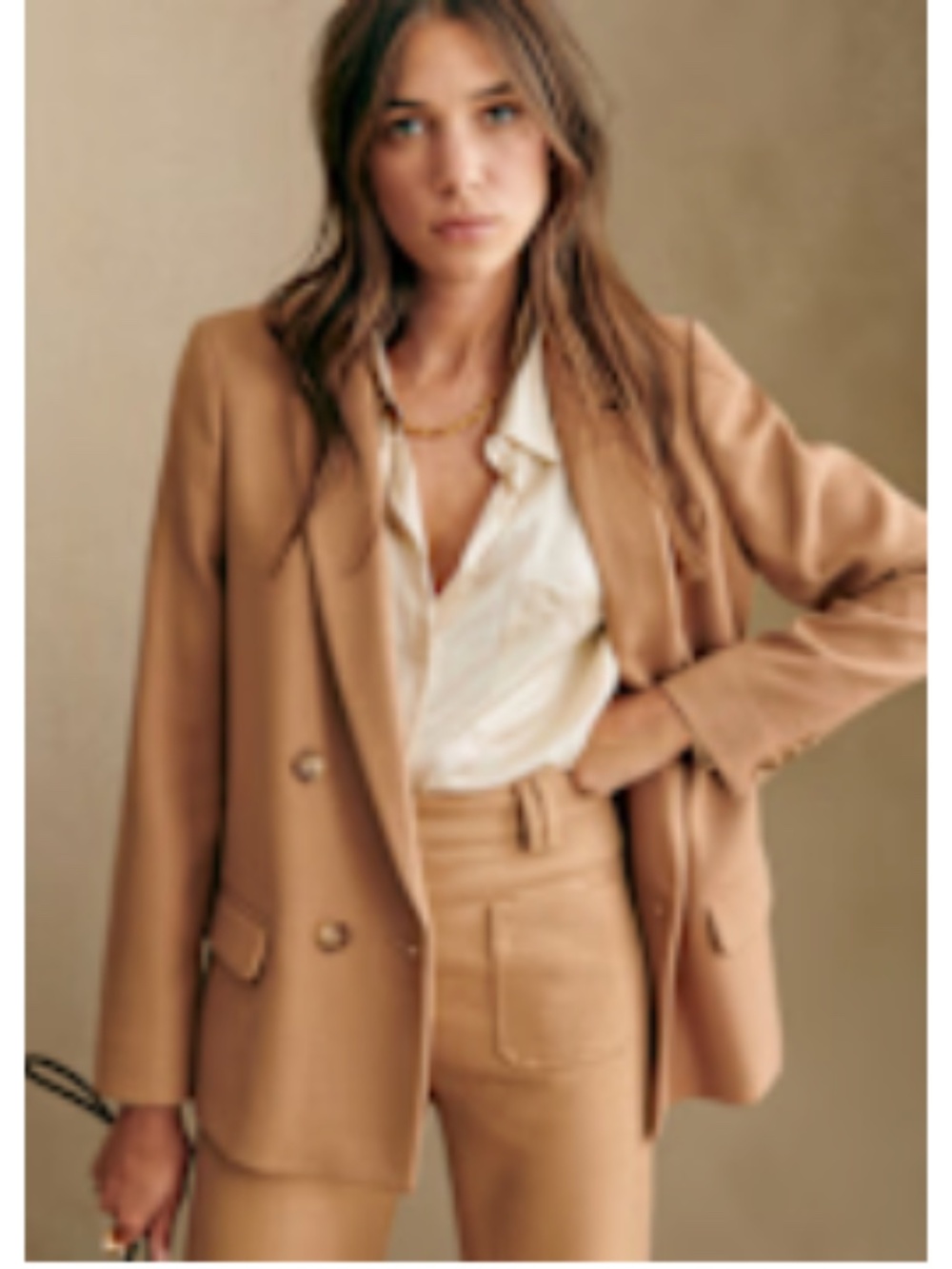 Sezane Camel Suit - Dan Trousers and Christie Jacket - 12/14